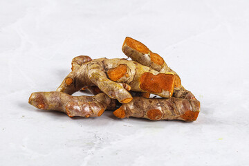 Fresh young Tumeric root heap