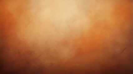 Vintage abstract grungy textured gradient background of a orange blank old paper with a smooth transition