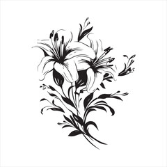 lily of the valley, flower, floral, nature, vector, illustration, leaf, pattern, flowers, plant, design, decoration, spring, art, ornament, summer, blossom, bouquet, element, flora, card, beauty, wall