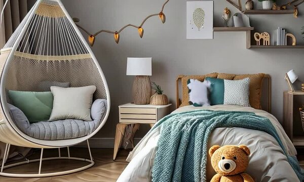 interior of a kids bedroom