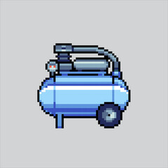 Pixel art illustration Compressor. Pixelated Air Compressor. Air Compressor pixelated for the pixel art game and icon for website and video game. old school retro.
