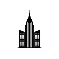 Obraz premium Building Icon, Minimal Simple Logo