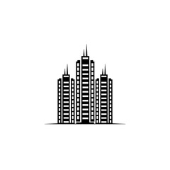 Obraz premium Building Icon, Minimal Simple Logo