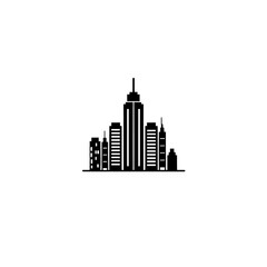 Obraz premium Building Icon, Minimal Simple Logo