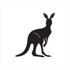 kangaroo illustration, animal, rabbit, cartoon, vector, illustration, bunny, kangaroo, donkey, mammal, hare, funny, easter, cute, art, silhouette, isolated, drawing, nature, white, character, farm, 