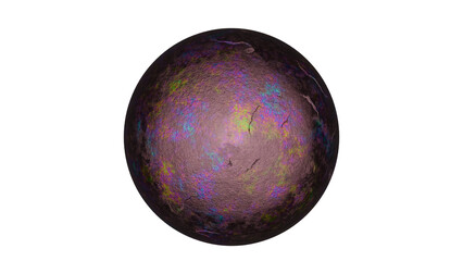 a purple egg with a black base and a white background