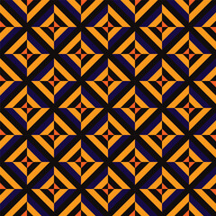 Fototapeta premium Abstract seamless geometric pattern background, seamless geometric with halloween color theme, halloween background
