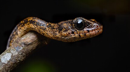 Obraz premium Close-Up Portrait of a Snake in the Rainforest
