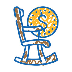 retirement planning financial advisor doodle icon sketch vector. retirement planning financial advisor sign. isolated symbol illustration