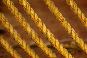 marine knot of thick brown rope