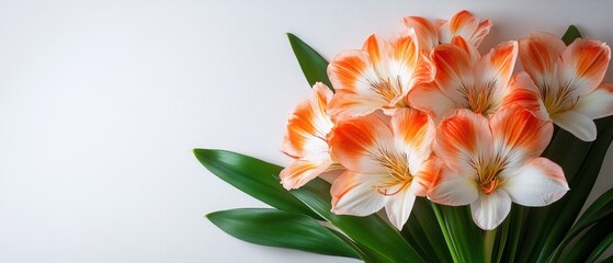 Fototapeta premium Elegant orange and white flower arrangement