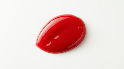 a single, elegant swatch of strawberry jam on a white background, with soft color gradients and a subtle sheen to highlight the texture and glossiness of the jam