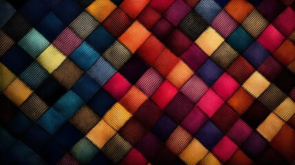 Stunning Abstract Geometric Pattern Featuring Bright Colorful Diamond Shapes