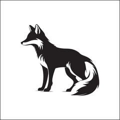 fox in the woods,animal, dog, cartoon, vector, illustration, fox