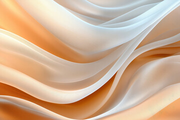 Soft flowing fabrics create serene and elegant atmosphere.