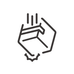 いろいろな物流・ロジスティクスのシンプルなモノクロアイコン