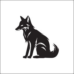 fox in the woods,animal, dog, cartoon, vector, illustration, fox