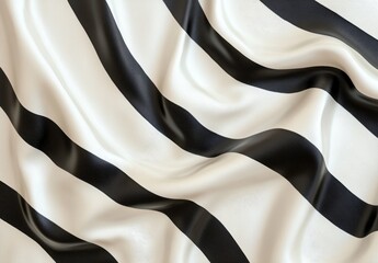 Obraz premium Elegant black and white striped fabric texture