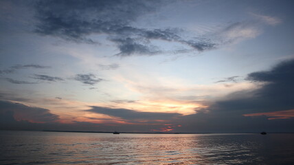 sunset over the sea