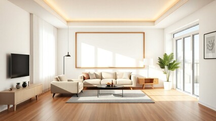 modern living room with fireplace