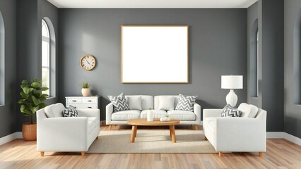 modern living room with furniture