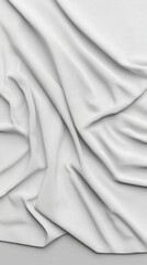 Fototapeta premium White Fabric Texture Wrinkled Cloth Background Draped Material Soft Smooth Elegant M