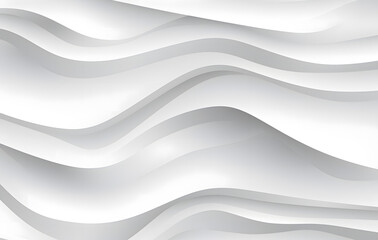 Fototapeta premium Soft flowing waves of white satin and silk create a luxurious texture on a smooth cream backdrop, illustrating elegance and fluidity in design