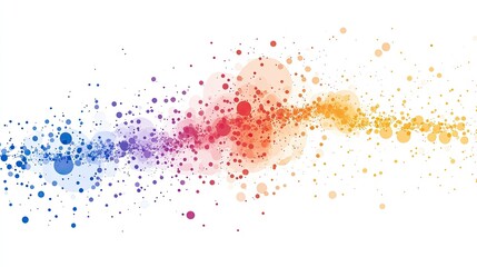 Obraz premium Colorful Abstract Splash with Gradient Dots and Shapes
