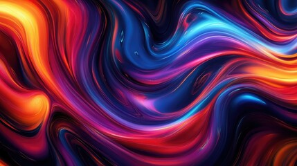 Liquid abstracts swirling in vibrant motion