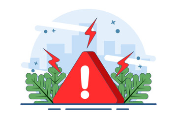 Warning signs and symbols concept, Danger and warning signs, Attention, System error, Website is temporarily unavailable, web is not working. warning and error, User warning page is not available.