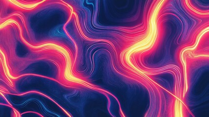Neon abstract patterns pulsating with energy
