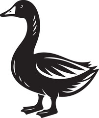 Unique Duck Silhouette Art Illustrations for Creative Projects