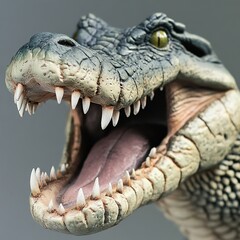 Fototapeta premium Close-Up of a Crocodile's Open Mouth