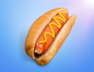 Classic tasty Hot Dog with sausage
