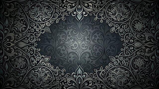 Extreme close-up abstract background with intricate black patterns