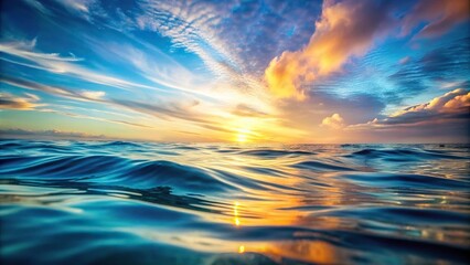 Obraz premium Extreme close-up abstract ocean serenity landscape art