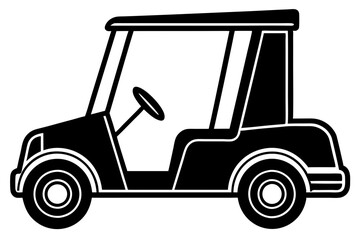 golf cart  silhouette vector illustration