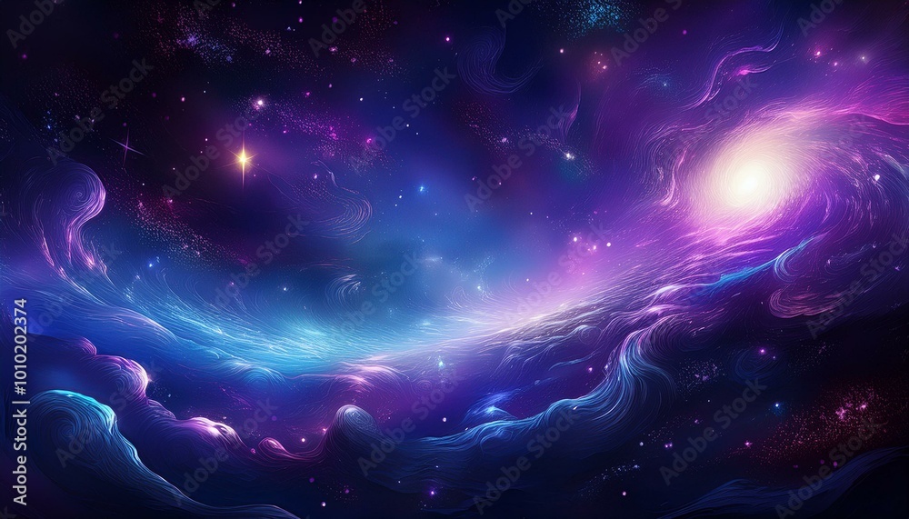 Wall mural Cosmic swirls in space