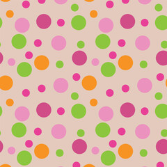 Polka-dot multiple colors seamless repeated pattern design 