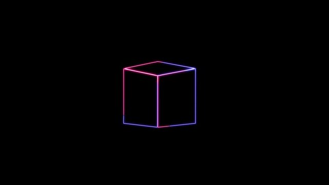 square frame neon animation-neon photo frame video background