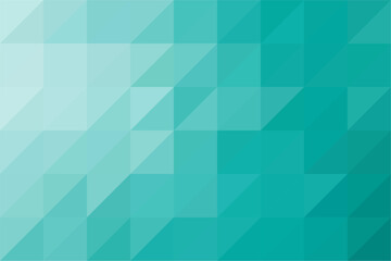 Obraz premium Green tosca mosaic triangle background. Gradient abstract geometric pixel background. 