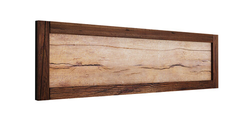 Wooden Sign Isolated on Transparent Background