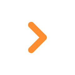 Orange right arrow pointing to the right on a white background.