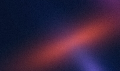 Dark blue magenta grainy glowing backdrop design. Abstract noisy gradient seamless color spots, bright, shine, rough, grungy banner, poster or landing page