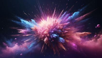 Fototapeta premium A dynamic and colorful abstract background featuring fluid gradient waves in vibrant shades of blue, pink, and purple. The soft transitions between colors create a sense of movement and depth, making 