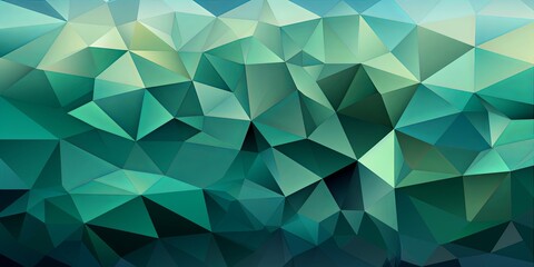 Obraz premium Abstract Geometric Pattern of Interlocking Triangles with Gradient Shades of Green