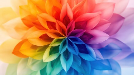 Obraz premium Vibrant flower pattern with various colors on a white isolated background.