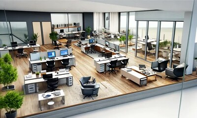 Modern Open Plan Office Space