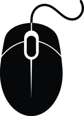 A technology of computer mouse silhouette vector art illustration design