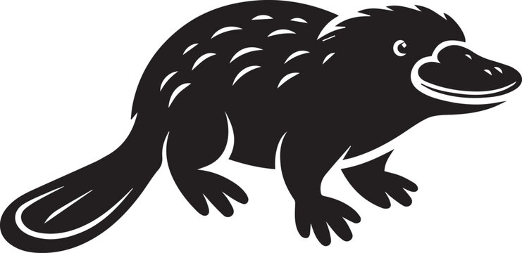 recommend clip art: Platypus silhouette vector black and white